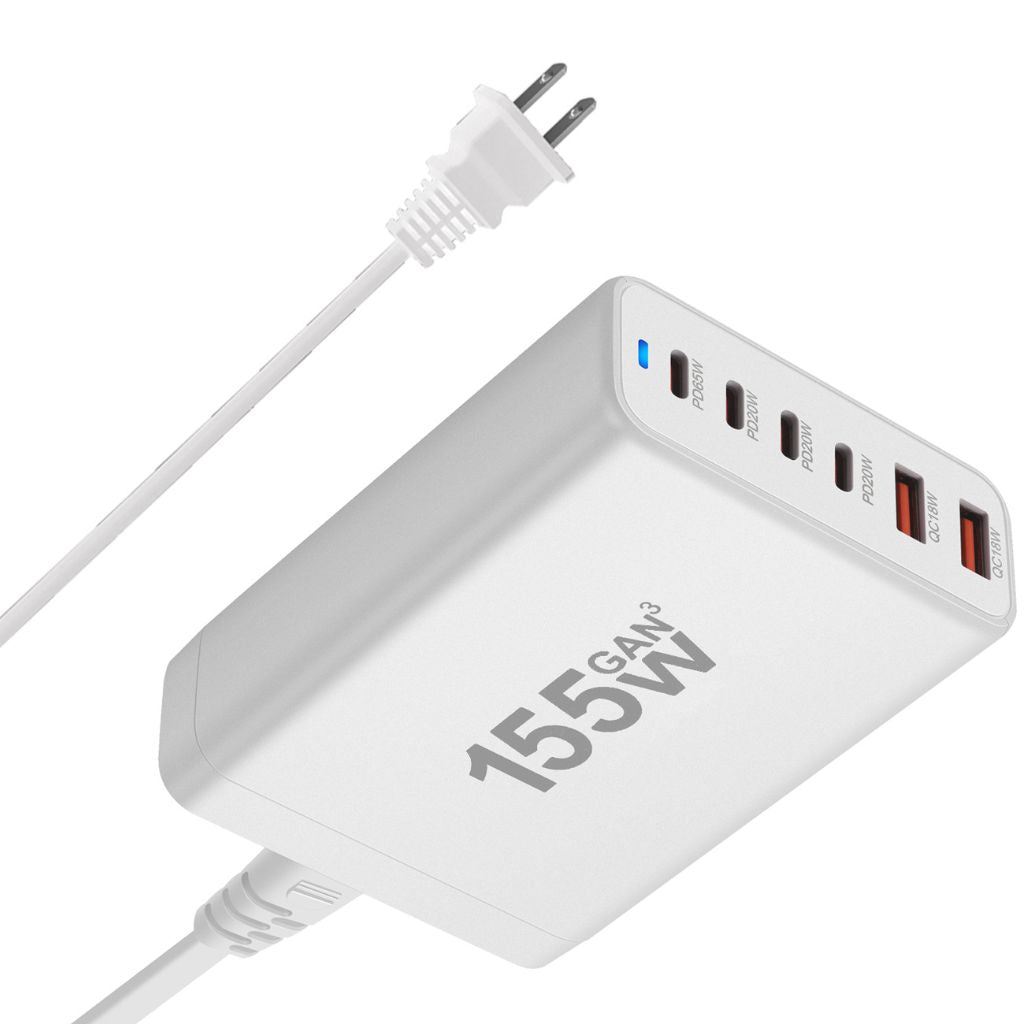 155W GaN 6-Port USB-C Charger