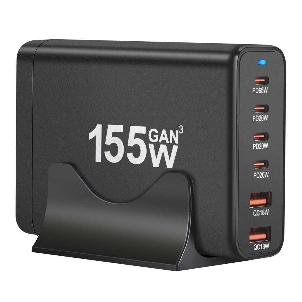 155W GaN 6-Port USB-C Charger