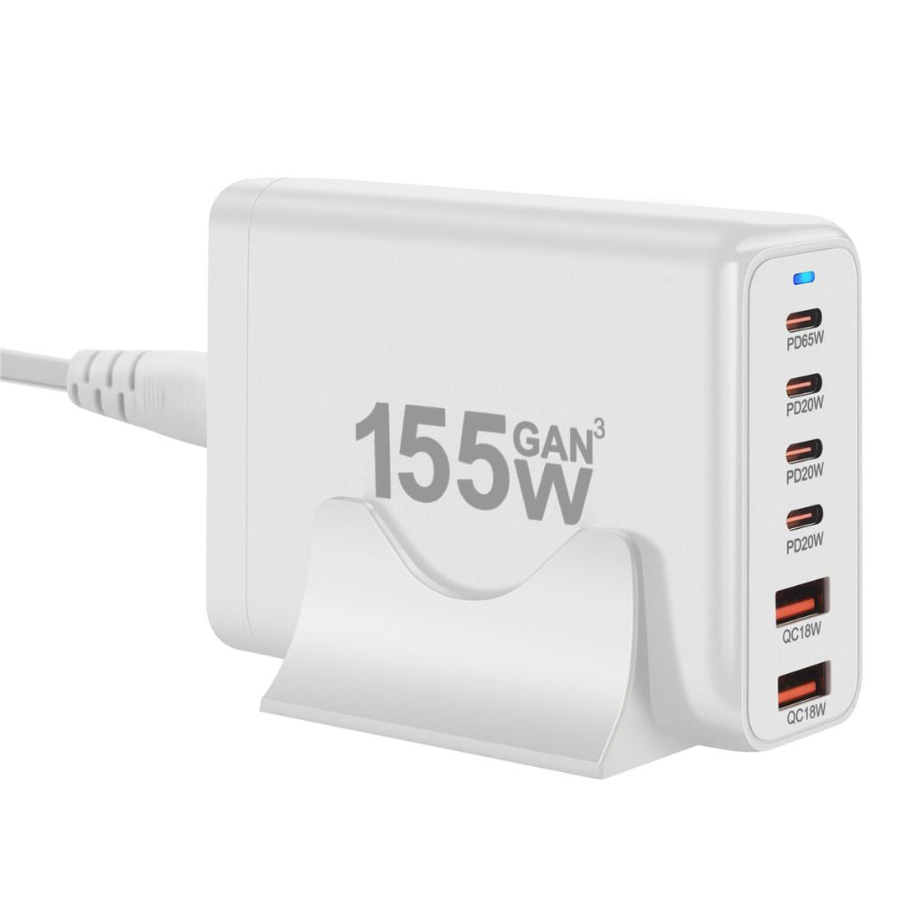 155W GaN 6-Port USB-C Charger