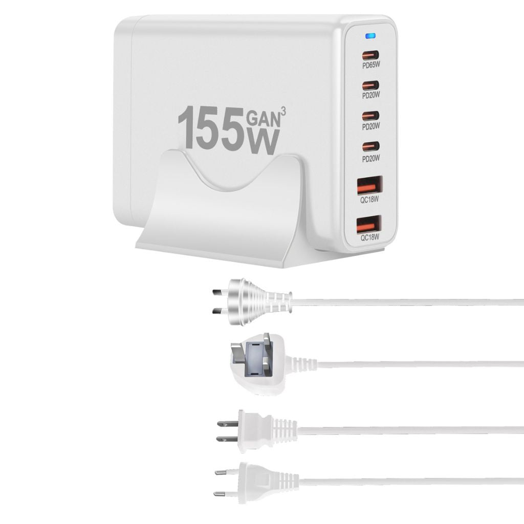 155W GaN 6-Port USB-C Charger