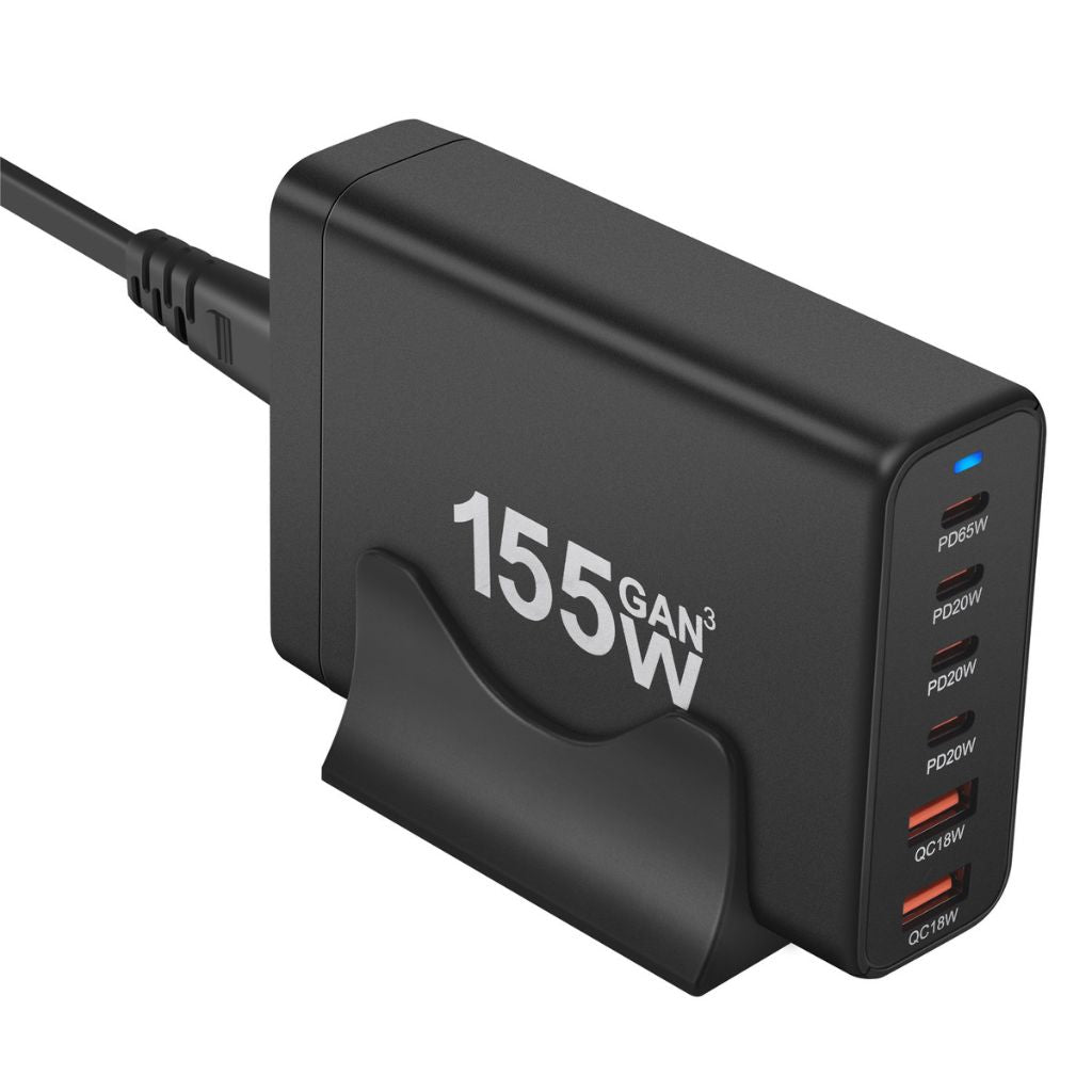 155W GaN 6-Port USB-C Charger