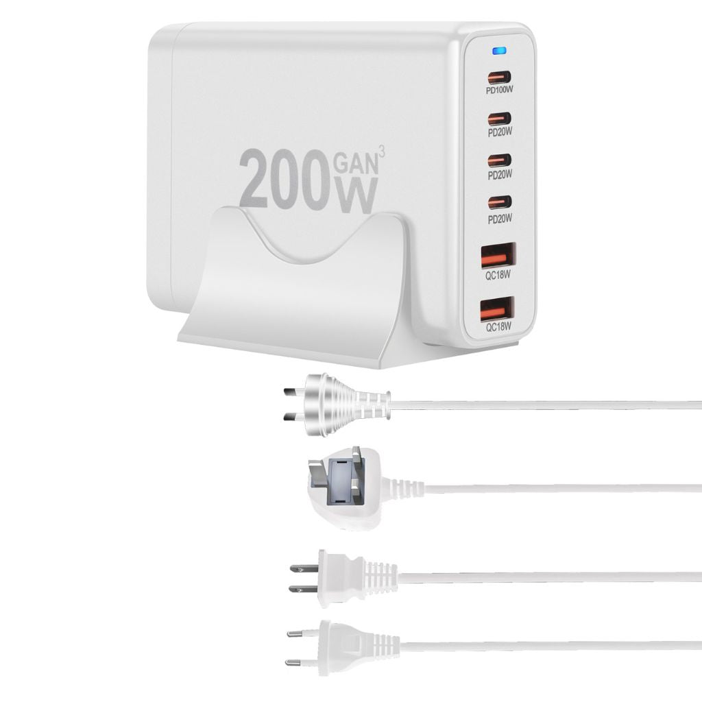 200W GaN 6-Port USB-C Charger