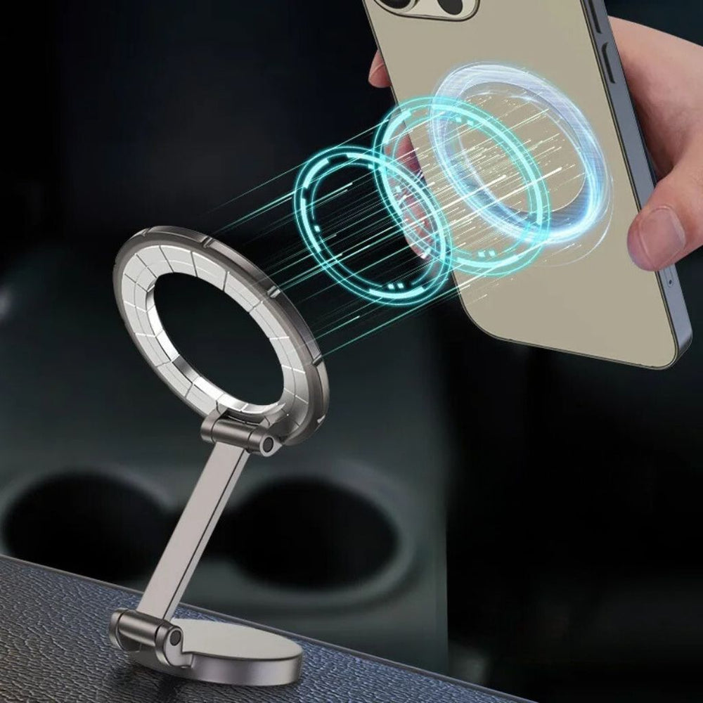 Magnetic Car Phone Holder with Rotation &amp; Fold