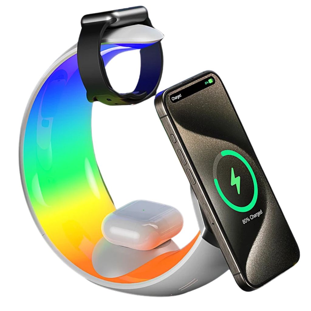 3 in 1 Magnetic Charger & RGB Light for Apple