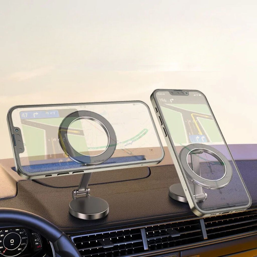 Magnetic Car Phone Holder with Rotation &amp; Fold