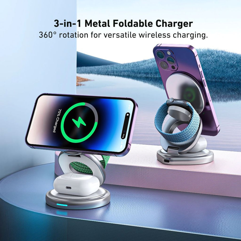 3 in 1 Foldable Charger for Apple