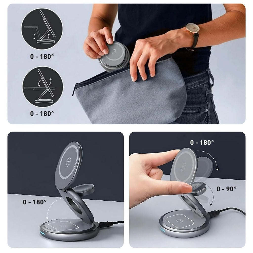 3 in 1 Foldable Charger for Apple