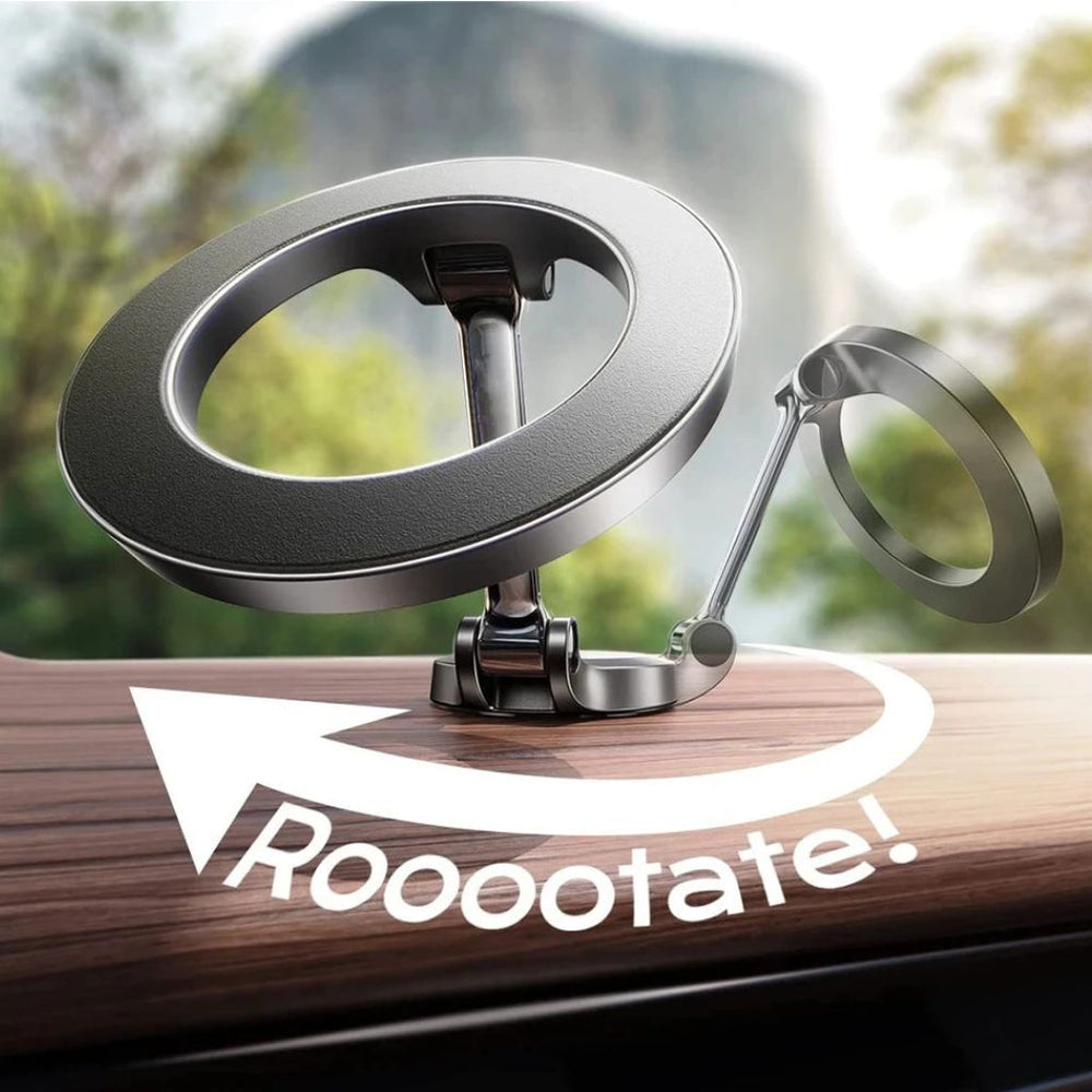 Magnetic Car Phone Holder with Rotation &amp; Fold