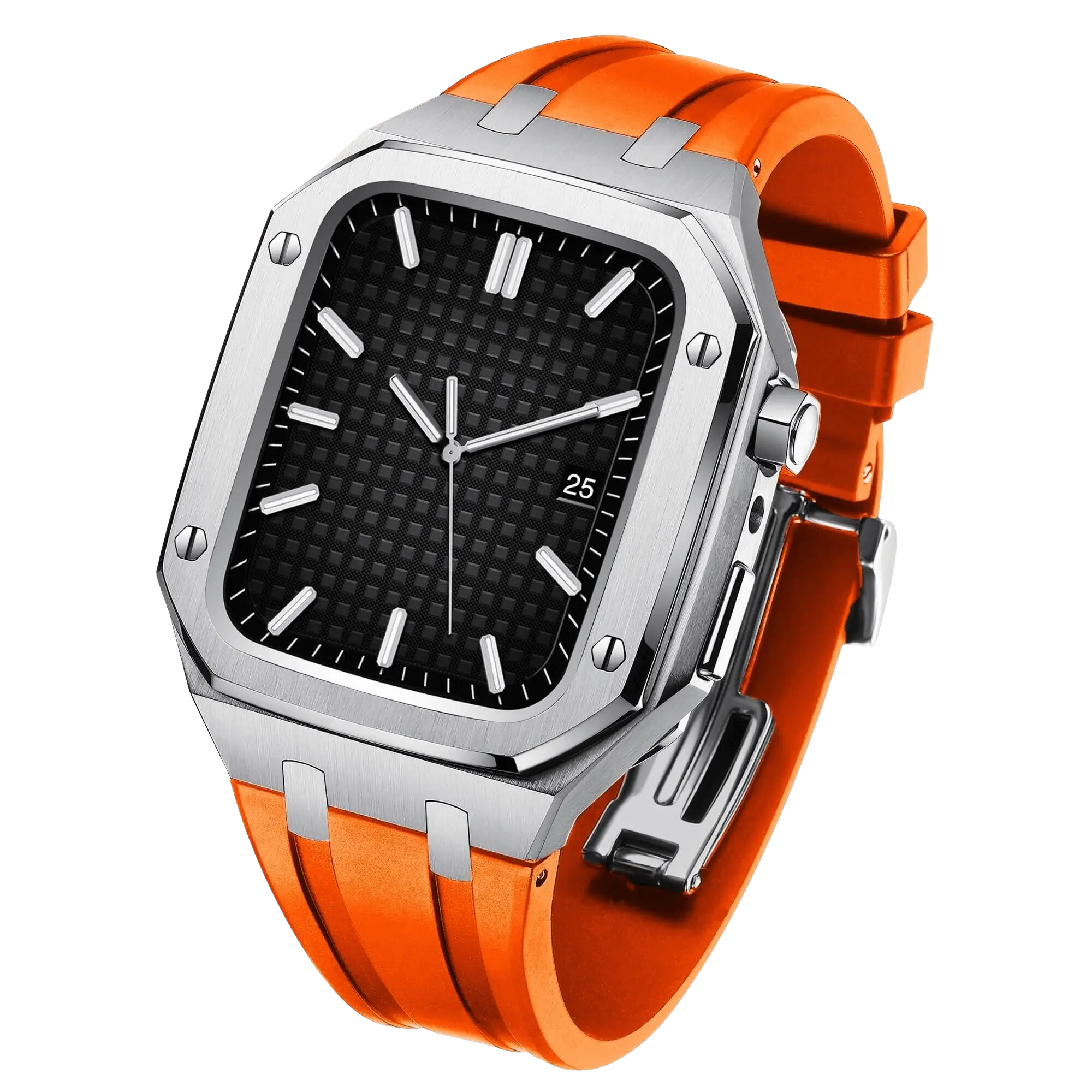 Stainles Steel &amp; Silicone Case for Apple Watch