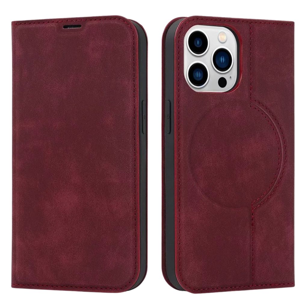 Magnetic Leather Case with Wallet for iPhone